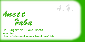 anett haba business card